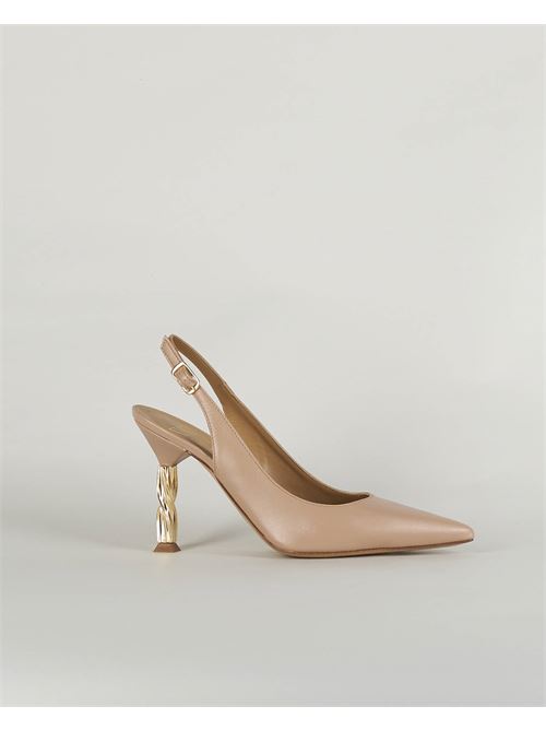 Leather pumps with gold heel Wo Milano WO MILANO | Decollete | 40255